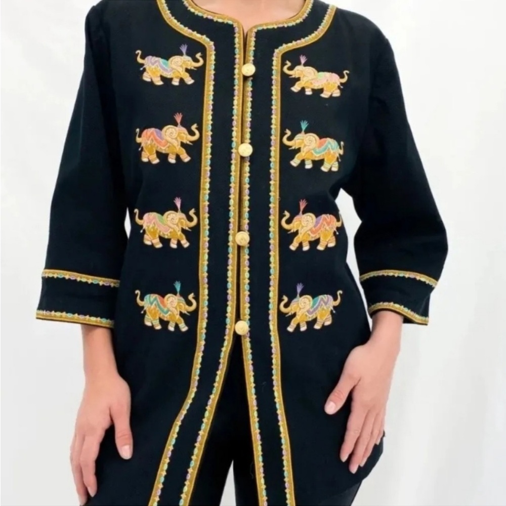 Bob Mackie Elephant Motif Jacket
